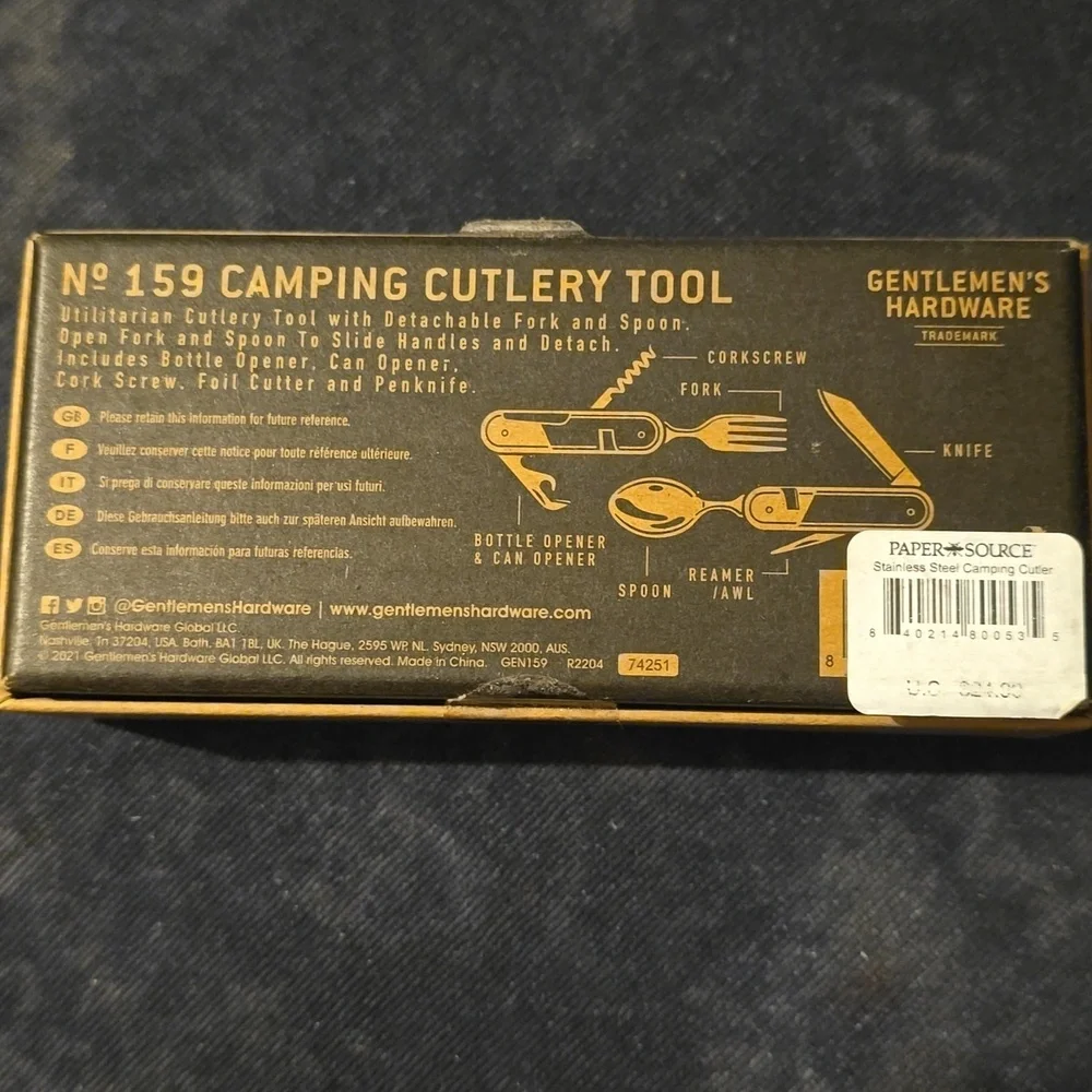 Gentlemen's HardwareGentlemen's Hardware Camping Cutlery Utensil Multi Tool, $27